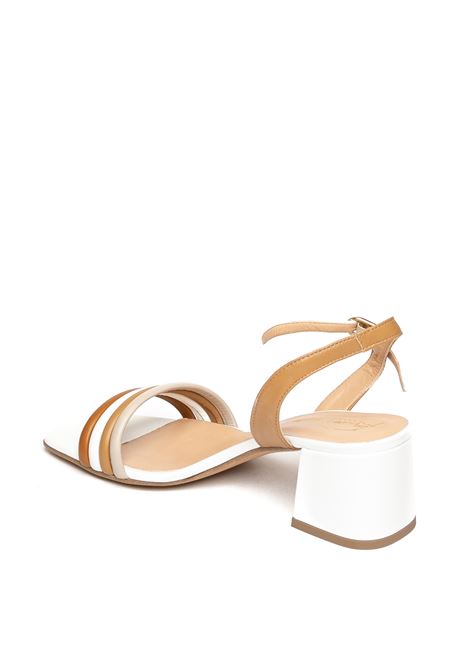 white nappa sandal FRANCO RUSSO | 3003NAPPA-BIANCO MULTI